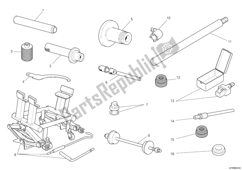 All parts for the Workshop Service Tools, Frame of the Ducati Monster 1100 S USA 2010